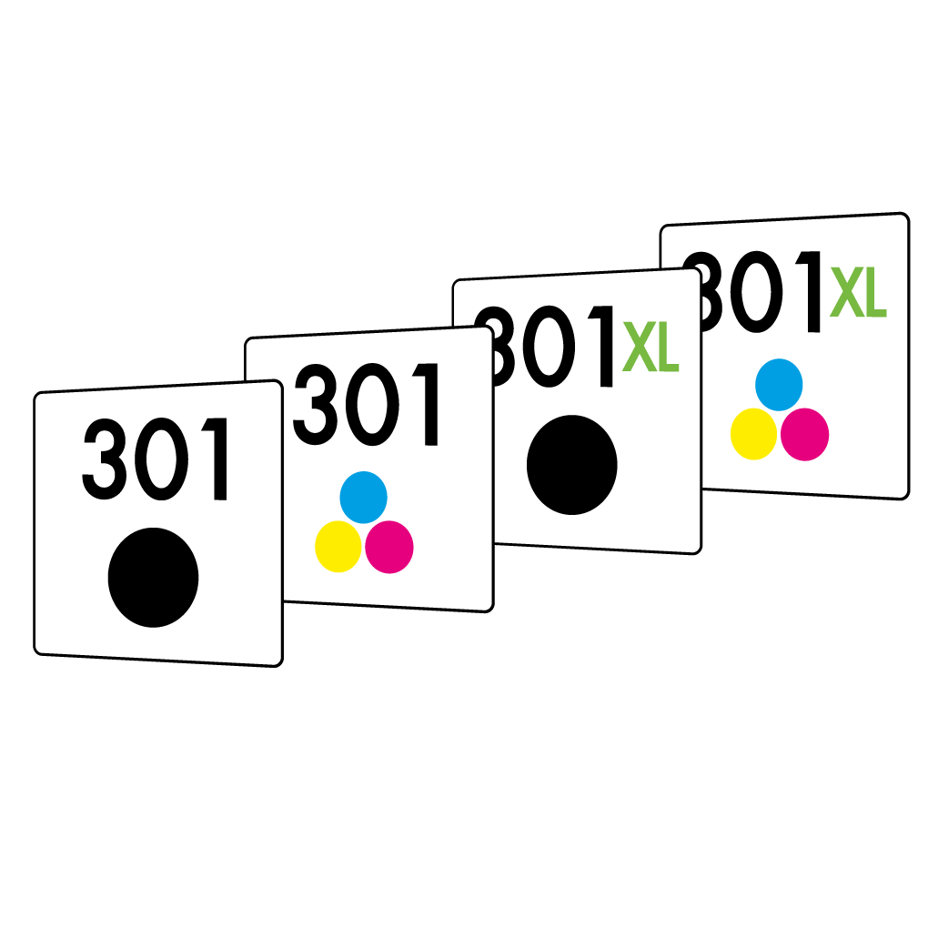 301 ink cartridges - what's the difference between 301 and 301XL?