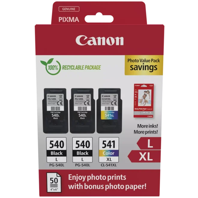 Canon PG540L x2 / CL541XL Ink Cartridge Value Pack