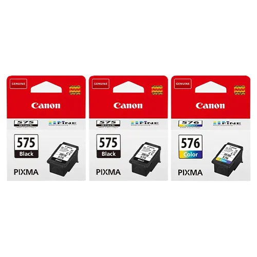 2x Original Canon PG575 Black & 1x CL576 Colour Ink Cartridges Canon PG575 / CL576