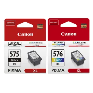 Canon PG575XL Black & CL576XL Colour High Capacity Ink Cartridges Canon PG575XL / CL576XL