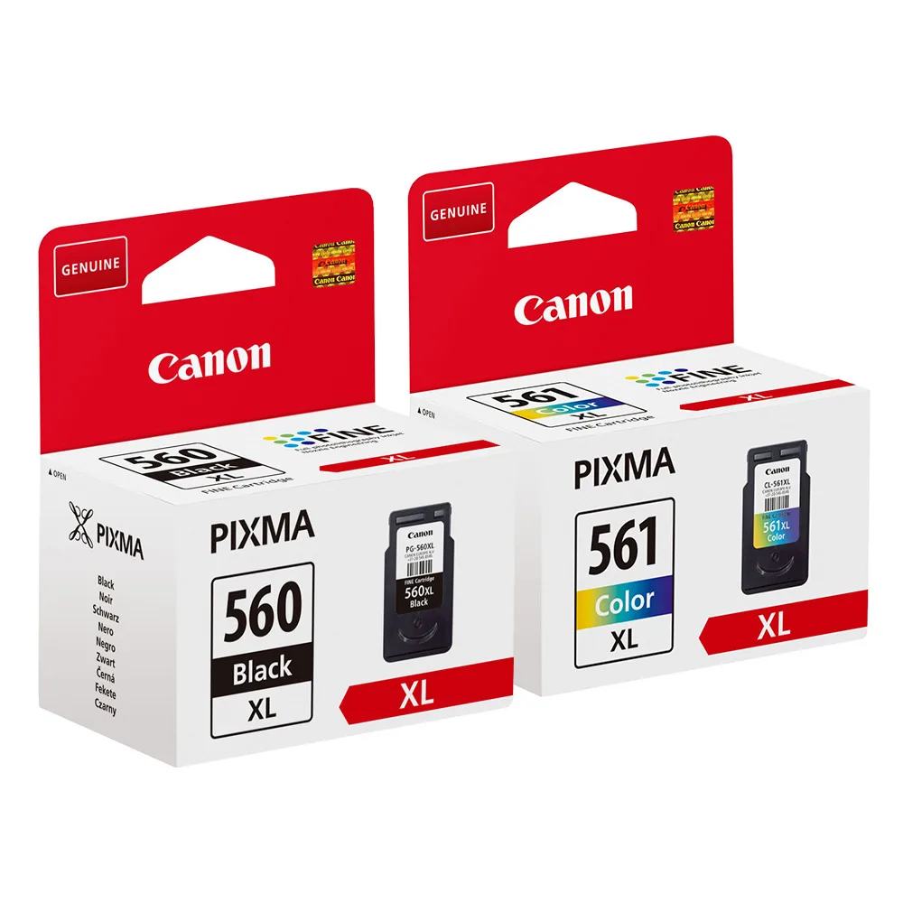 Canon PG560XL Black & CL561XL Colour High Capacity Ink Cartridges