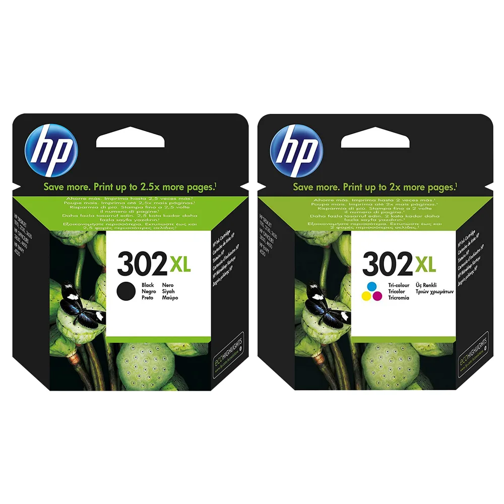 Original HP 302XL Black & Colour Ink Cartridge Multipack