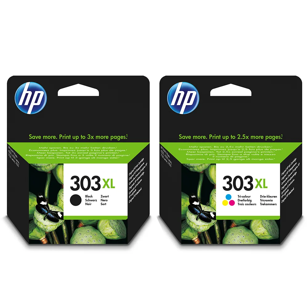 Original HP 303XL High Capacity Black & Colour Ink Cartridge Multipack