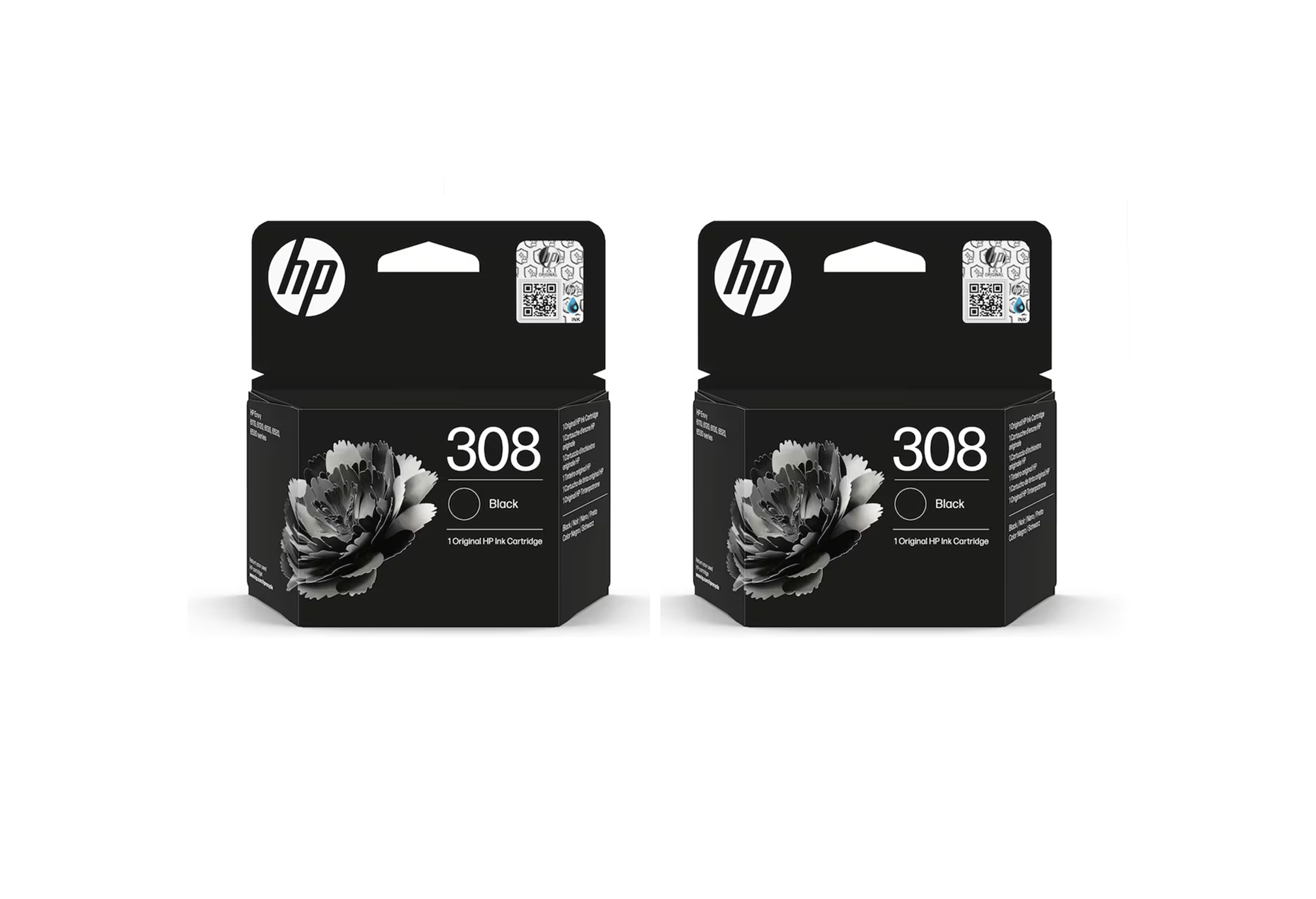 HP 308 Black Ink Cartridges – Twin Pack (7FP21UE)