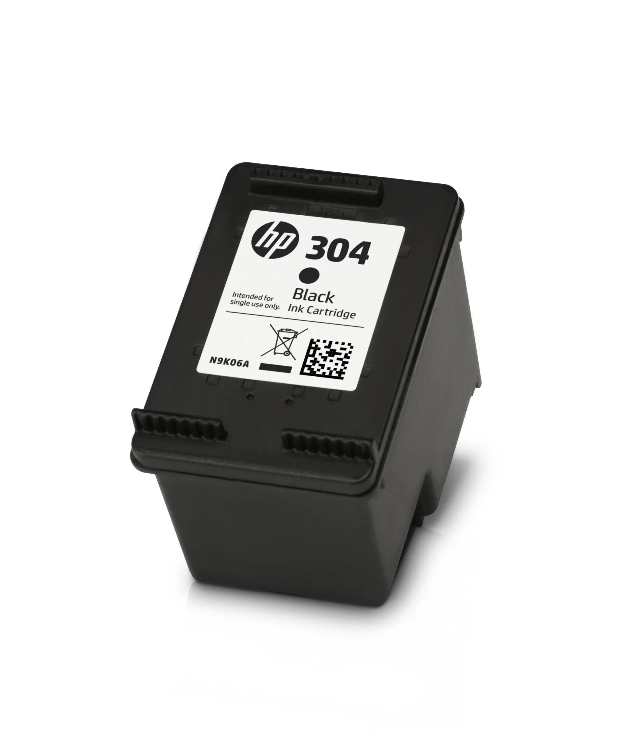 HP 304 Black Ink Cartridge, Left facing