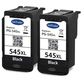 2x Remanufactured Canon PG545XL Black High Capacity Ink Cartridges