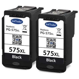 2x Remanufactured Canon PG575XL Black High Capacity Ink Cartridges