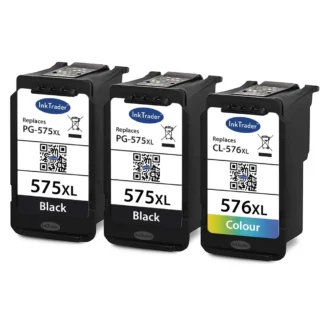 2x PG575XL & 1x CL576XL Remanufactured Canon Ink Cartridges Canon PG575XL / CL576XL