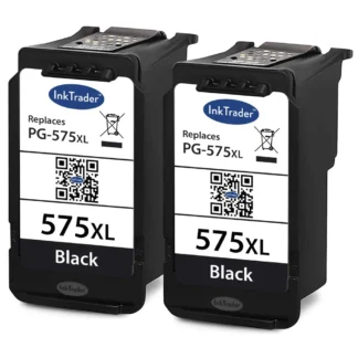 2x Remanufactured Canon PG575XL Black High Capacity Ink Cartridges