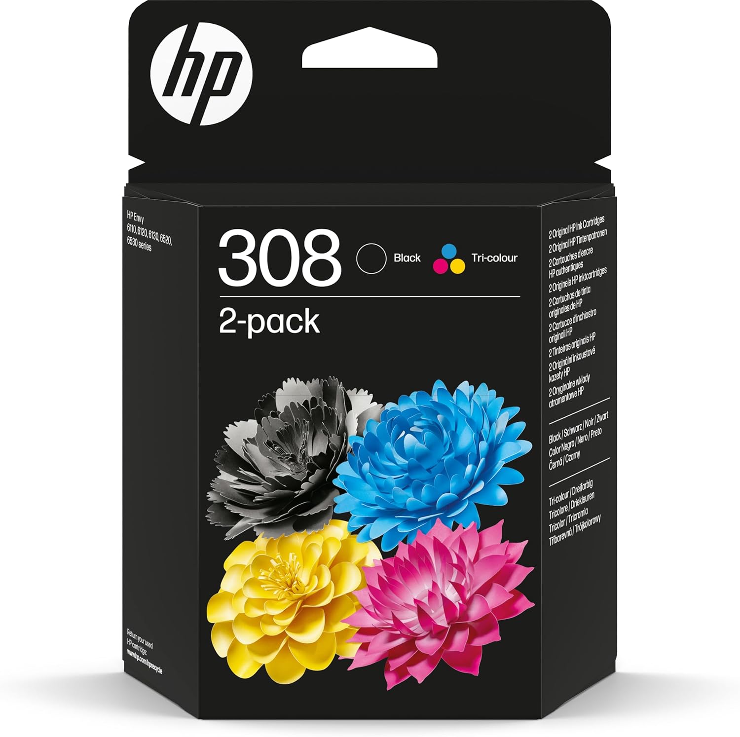 Original HP 308 Black & Colour Ink Cartridge Multipack